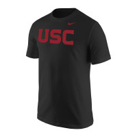 USC Trojans Nike Men's Black Block Core Cotton T-Shirt